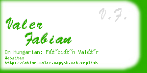 valer fabian business card